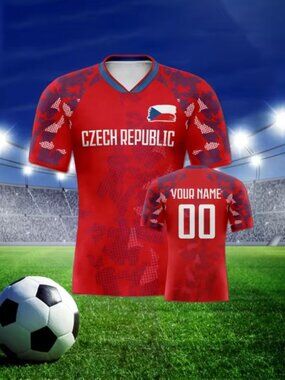 Czech Republic Soccer Jersey Personalized Name Number National Team
